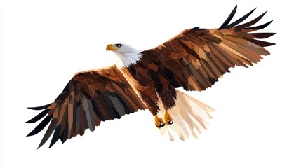 Obraz premium Majestic Eagle in Flight: Stunning Wildlife Photography & Nature Illustration