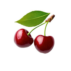 cherries on white background