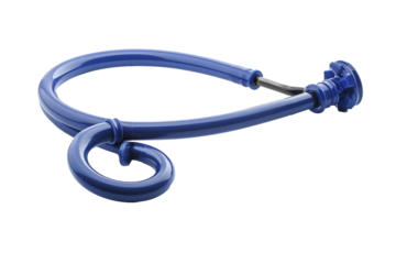 Medical colonoscope device with a flexible tube and advanced imaging technology isolated on transparent background