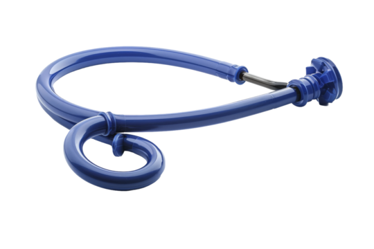 Medical colonoscope device with a flexible tube and advanced imaging technology isolated on transparent background