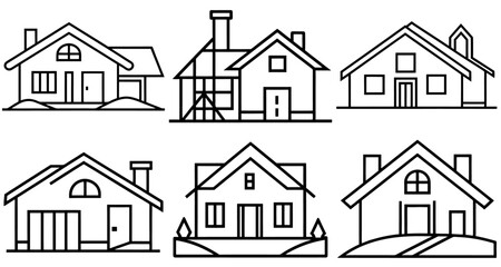 House Construction Coloring Page Printable Line Art Drawing