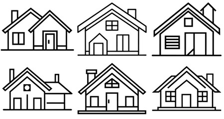 Fototapeta premium House Construction Coloring Page Printable Line Art Drawing