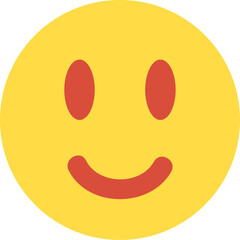 Simple emoticon smiling with closed eyes, expressing happiness, joy, and positive emotions, perfect for social media, communication, and conveying good vibes