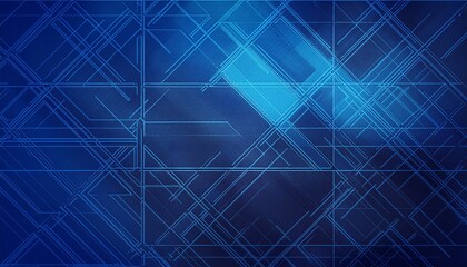 Fototapeta premium Dark blue abstract geometric grunge tech banner. Generated image