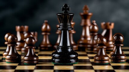 Black Chess King on Board, Strategy, Leadership
