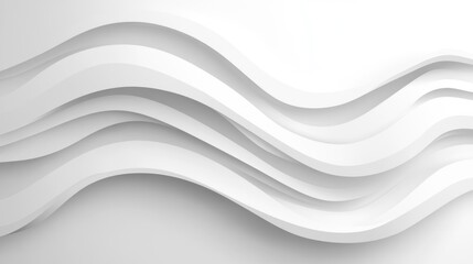 Fototapeta premium Abstract white wavy background.