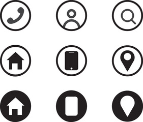 Phone,Contact Home people Icon,Adobe Illustration Vector Design