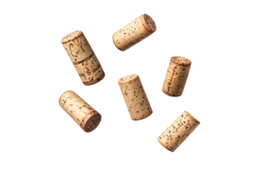 Fototapeten wine corks isolated on white background © Tanjil