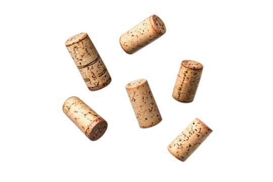 wine corks isolated on white background