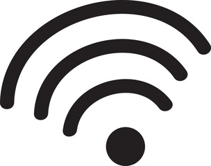 Wifi symbol is representing wireless network and showing internet access, sending and receiving data, modern technology and global connection