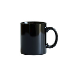Blank Black Mug, Coffee Cup Mockup, Empty Ceramic Mug for Branding