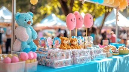 Delightful Day at the Fair: Teddy Bears, Cotton Candy, and Sweet Treats Await!