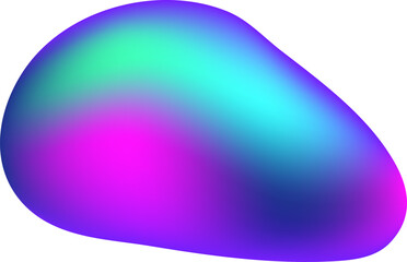 Vibrant and smooth gradient is creating a colorful and modern abstract blob, perfect for various design projects requiring a touch of futuristic and fluid aesthetics