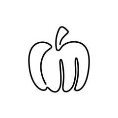 one line bell pepper