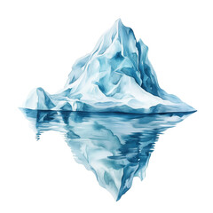 Obraz premium Elegant Watercolor Iceberg with Reflection on Calm Water