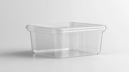 Clear Plastic Container Sleek Minimalist Design in Modern Clear Aesthetic