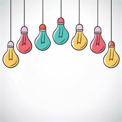 A vibrant arrangement of hanging light bulbs creates a captivating artistic display.