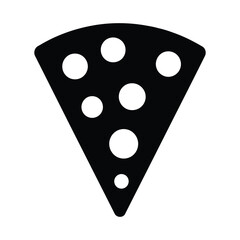 pizza slice icon silhouette vector illustration