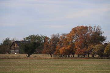 Saskatchewan Scenery, Sunrise in Fog, Barn