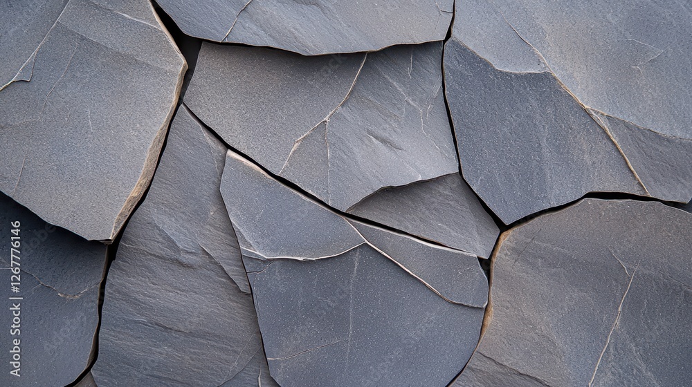 Poster detailed close-up of smooth pebble texture featuring visible mineral patterns and unique surface var