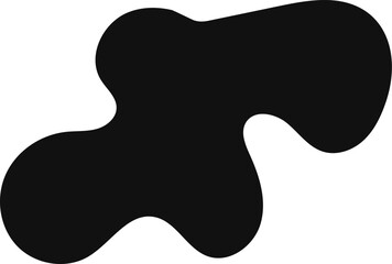 Smooth, curved, and flowing black shape creates a visually appealing abstract design against a clean white backdrop, ideal for modern and minimalist projects