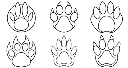 Rabbit paw Coloring Page Printable Line Art Drawing