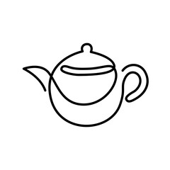 line art teapot