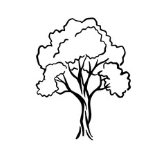 ecology tree silhouette