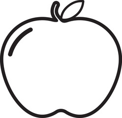 Apple Fruit Thin Line Icon vector file