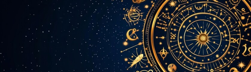 Holographic zodiac symbols arranged in a celestial astrological mandala