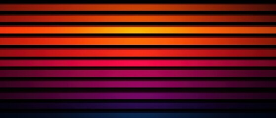 Creative Gradient and Artistic Blend on Solid Background. Vibrant horizontal stripes in warm colors and a dark background.