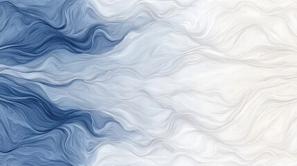 Fototapeta premium Creative Gradient and Artistic Blend on Solid Background. Abstract blue and white flowing waves texture background.
