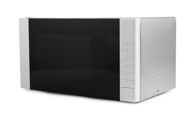 Fototapeta premium Closed modern microwave oven isolated on white