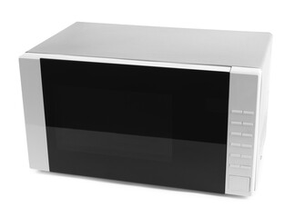 Fototapeta premium Closed modern microwave oven isolated on white