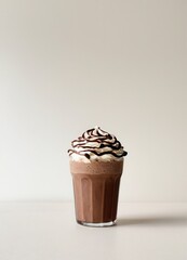 chocolate, frappe, whipped, cream, sauce, drink, dessert, sweet, cold, iced, coffee, delicious, tasty, refreshing, creamy, smooth, rich, indulgent, treat, beverage, mocha, cocoa, cafe, caramel, milk,