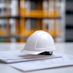 Hard Hat on Blueprints: Construction and Safety