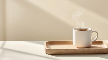 Morning coffee ritual cozy kitchen still life minimalist space natural light serenity