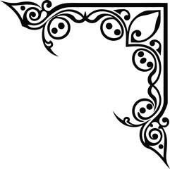 Decorative Border Corner – Vintage Style Illustration


