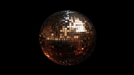 Disco ball on black background. Possible use Party, night club