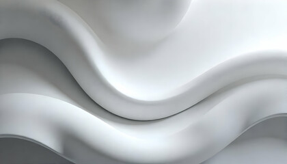 Obraz premium Elegant flowing white curves create a serene and smooth background image