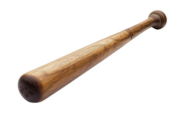  a wooden baseball bat isolated on a transparent background
