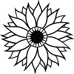 abstract sunflower icon vector illustration