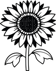 abstract sunflower icon vector illustration