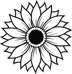 abstract sunflower icon vector illustration
