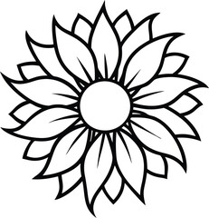 abstract sunflower icon vector illustration