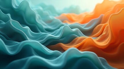 Obraz premium Dreamlike Waves: A 3D Abstract Perspective