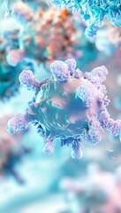 Fototapeta premium 3d illustration of immune modulation in cancer therapy t cells and tigit cd226 protein interaction