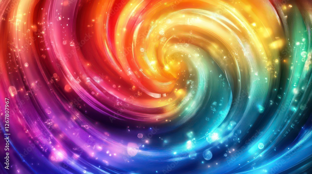 Poster abstract swirling colorful design