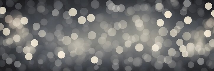 Abstract design with white and golden bokeh lights on gray background. abstract color palette, shallow depth of field, neutral tones