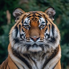 Obraz premium Majestic Tiger Close Up: A Stunning Wildlife Portrait